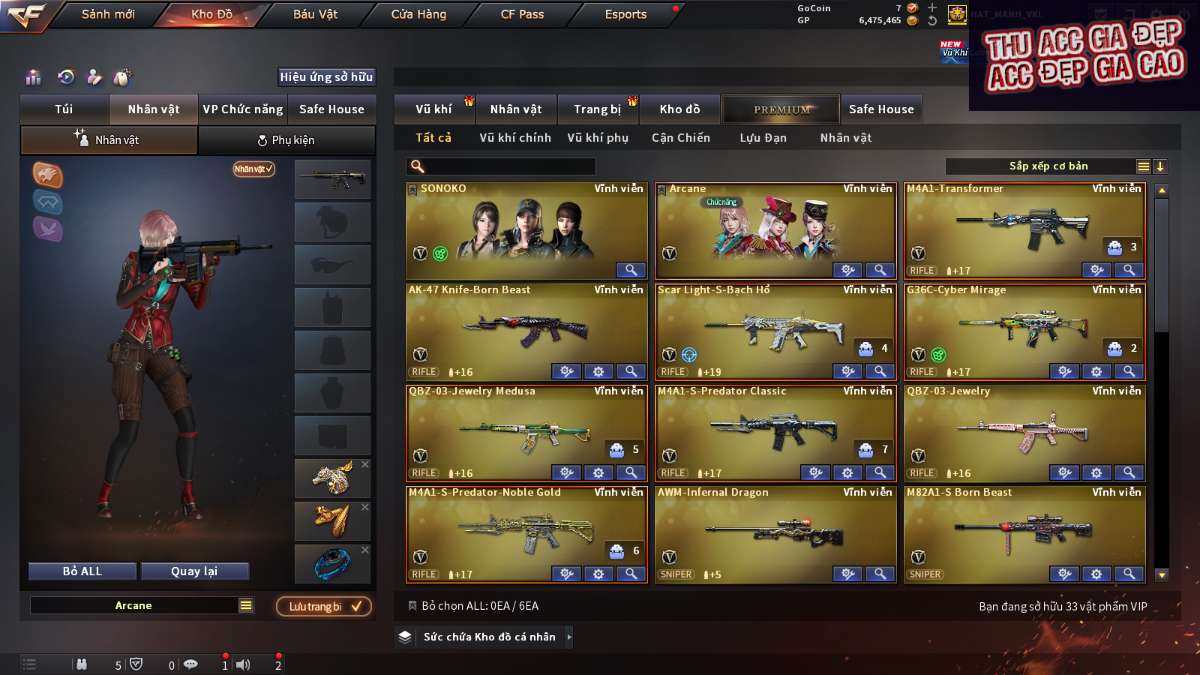shop acc cf uy tin gia re